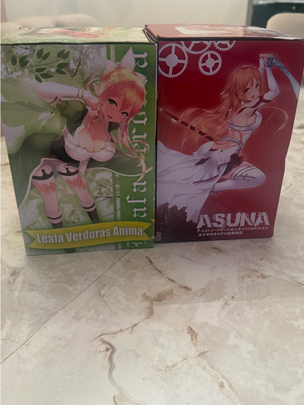 Leafa Verduras Anima & Asuna Figure Box Set - Green & Red